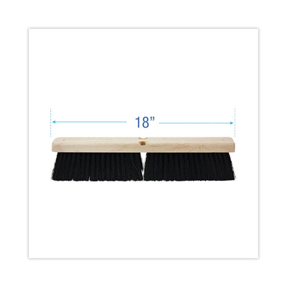 Boardwalk Floor Brush Head, 3" Black Medium Weight Polypropylene Bristles, 18" Brush
