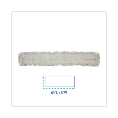 Boardwalk Disposable Dust Mop Head, Cotton, Cut-End, 60w x 5d