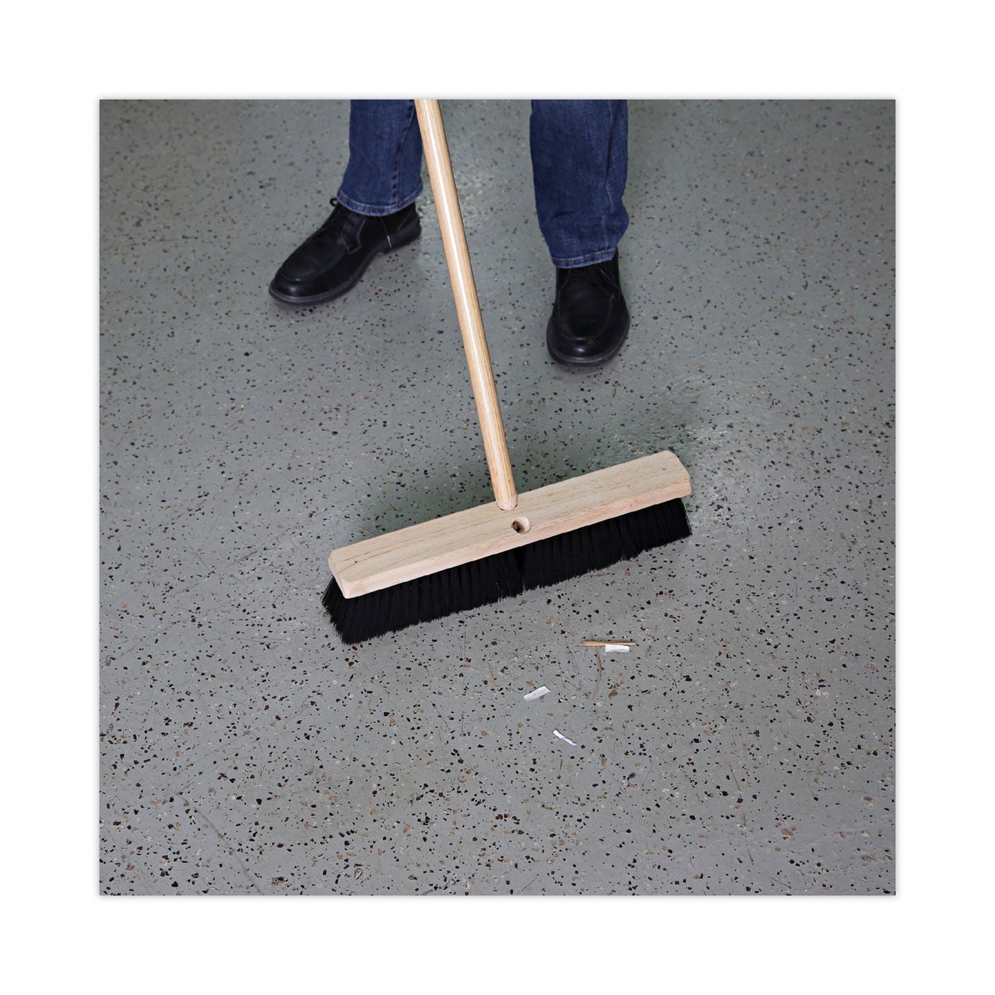 Boardwalk Floor Brush Head, 3" Black Medium Weight Polypropylene Bristles, 18" Brush
