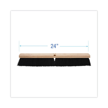 Boardwalk Floor Brush Head, 3" Black Polypropylene Bristles, 24" Brush