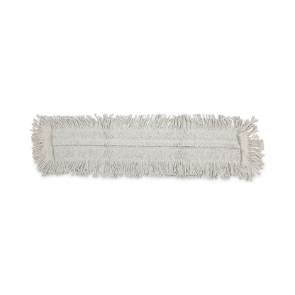 Boardwalk Disposable Dust Mop Head w/Sewn Center Fringe, Cotton/Synthetic, 36w x 5d, White