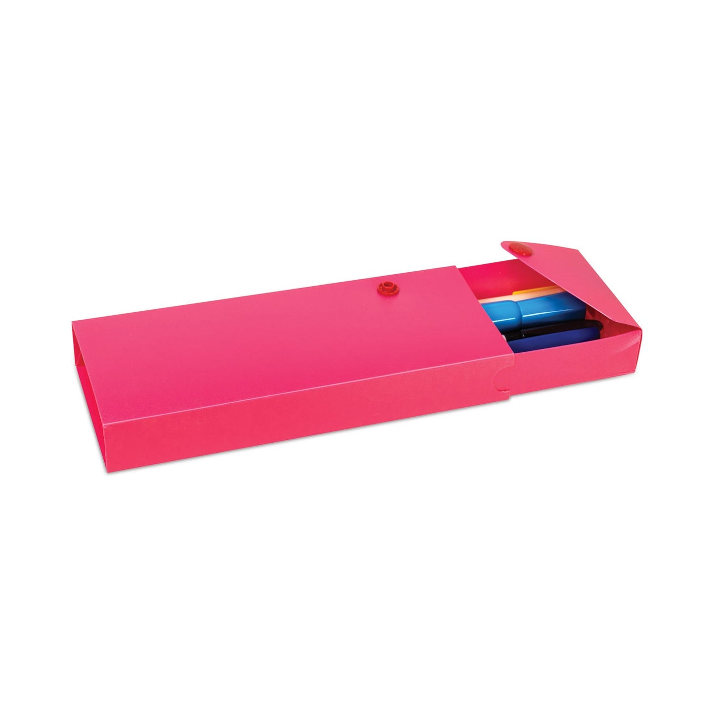 C-Line Slider Pencil Case, 11.43 x 9.5 x 0.6, Sandy Gray, Seafoam Green, Seaside Blue, Sunset Red, Sunny Yellow, 24/Carton