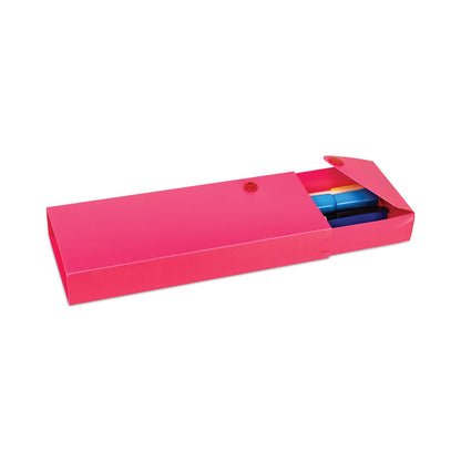 C-Line Slider Pencil Case, 11.43 x 9.5 x 0.6, Sandy Gray, Seafoam Green, Seaside Blue, Sunset Red, Sunny Yellow, 24/Carton