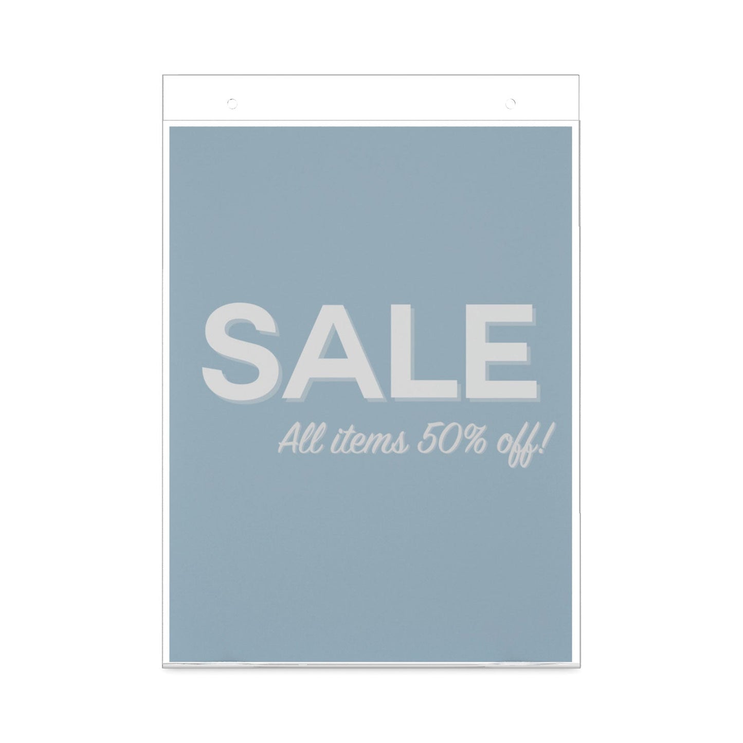 deflecto Classic Image Wall-Mount Sign Holder, Portrait, 8.5 x 11, Clear