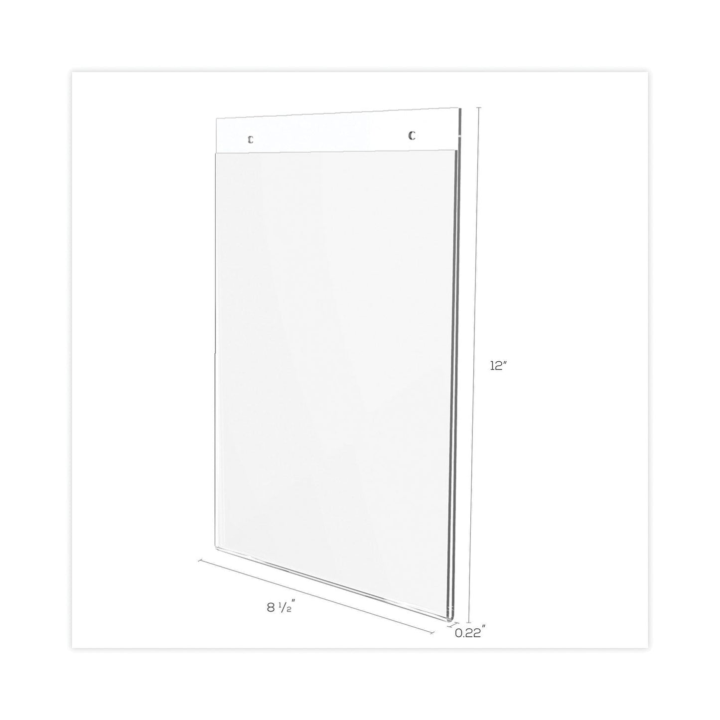 deflecto Classic Image Wall Sign Holder, 8.5 x 11, Clear Frame, 12/Pack