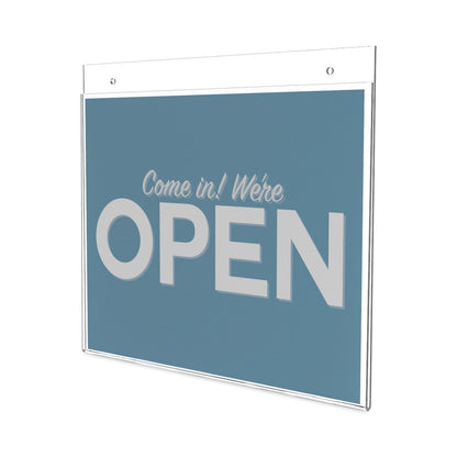 deflecto Classic Image Wall-Mount Sign Holder, Landscape, 11 x 8.5, Clear