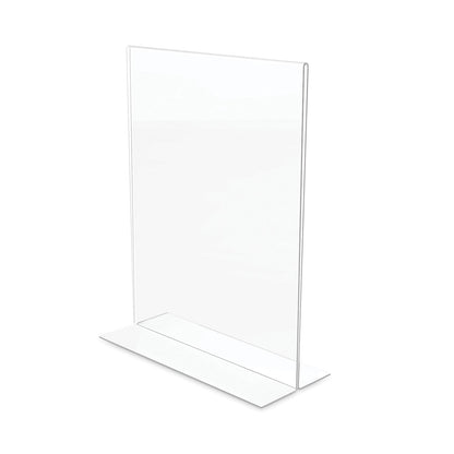 deflecto Classic Image Stand-Up Double-Sided Sign Holder, 8.5 x 11, 12/Pack