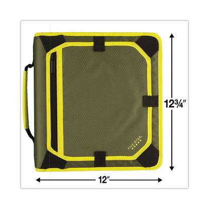 Five Star Zipper Binder and Expansion Panel, 3 Rings, 2" Capacity, 11 x 8.5, Assorted