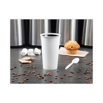 Dart Polycoated Hot Paper Cups, 20 oz, White, 600/Carton
