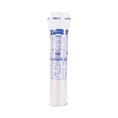 Dart Straw-Slot Cold Cup Lids, Fits 9 oz to 20 oz Cups, Clear, 100/Pack