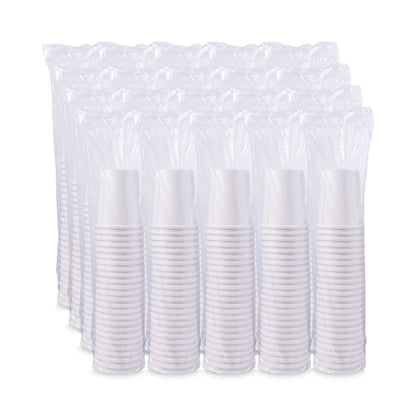 Dart Flexstyle Double Poly Paper Containers, 32 oz, White, Paper, 25/Pack, 20 Packs/Carton