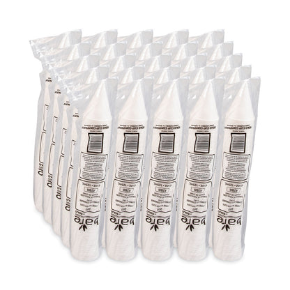 Dart Bare Treated Paper Cone Water Cups, 4.25 oz, White, 200/Bag, 25 Bags/Carton
