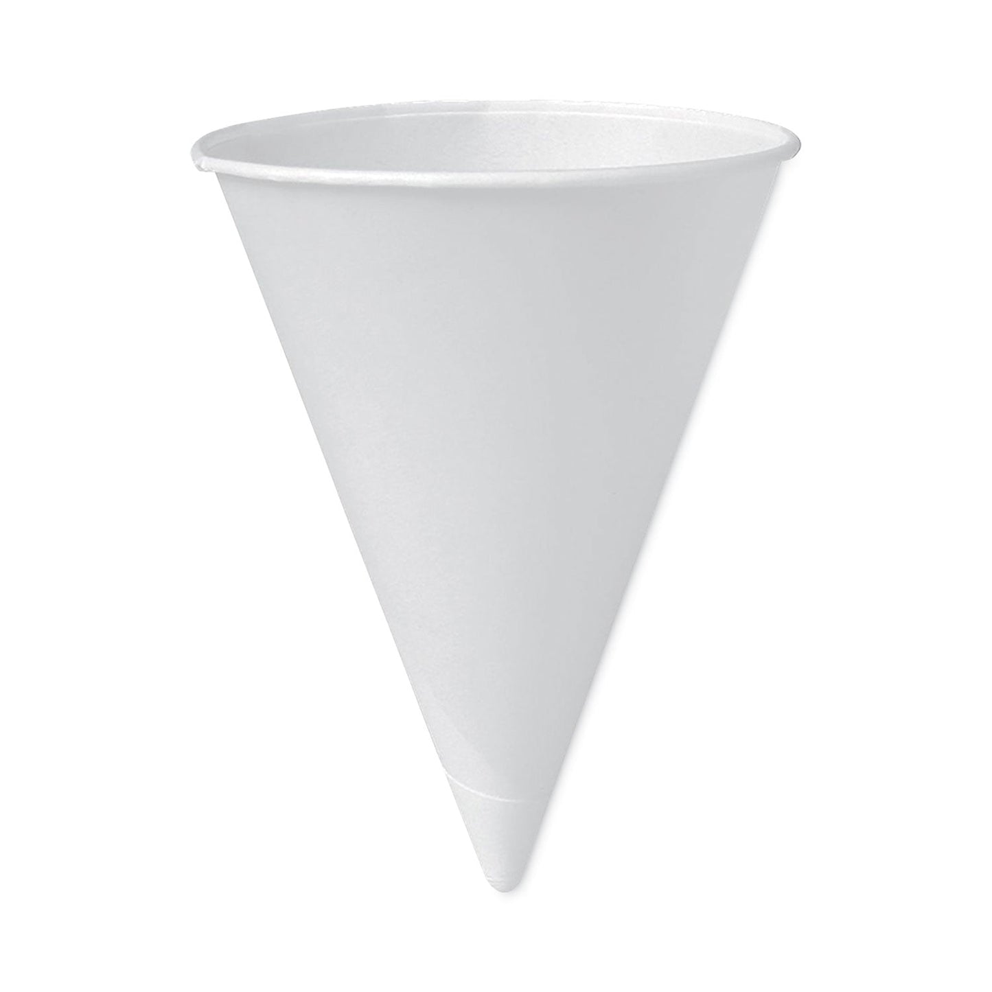 Dart Bare Treated Paper Cone Water Cups, 6 oz, White, 200/Sleeve, 25 Sleeves/Carton