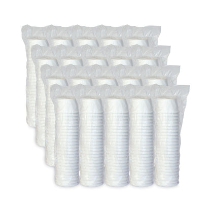 Dart Flexstyle Double Poly Paper Containers, 8 oz, White, Paper, 25/Pack, 20 Packs/Carton