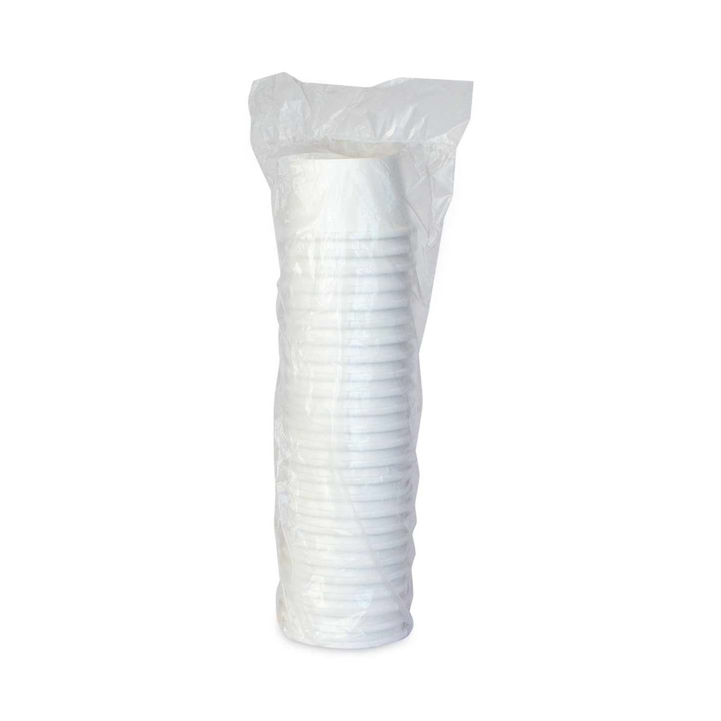 Dart Flexstyle Double Poly Paper Containers, 8 oz, White, Paper, 25/Pack, 20 Packs/Carton