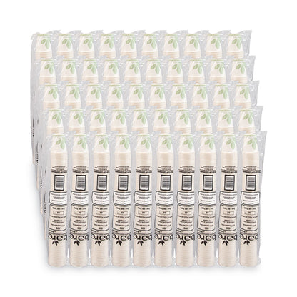 SOLO Bare Eco-Forward Paper Treated Water Cups, Cold, 3 oz, White/Green, 100/Sleeve, 50 Sleeves/Carton