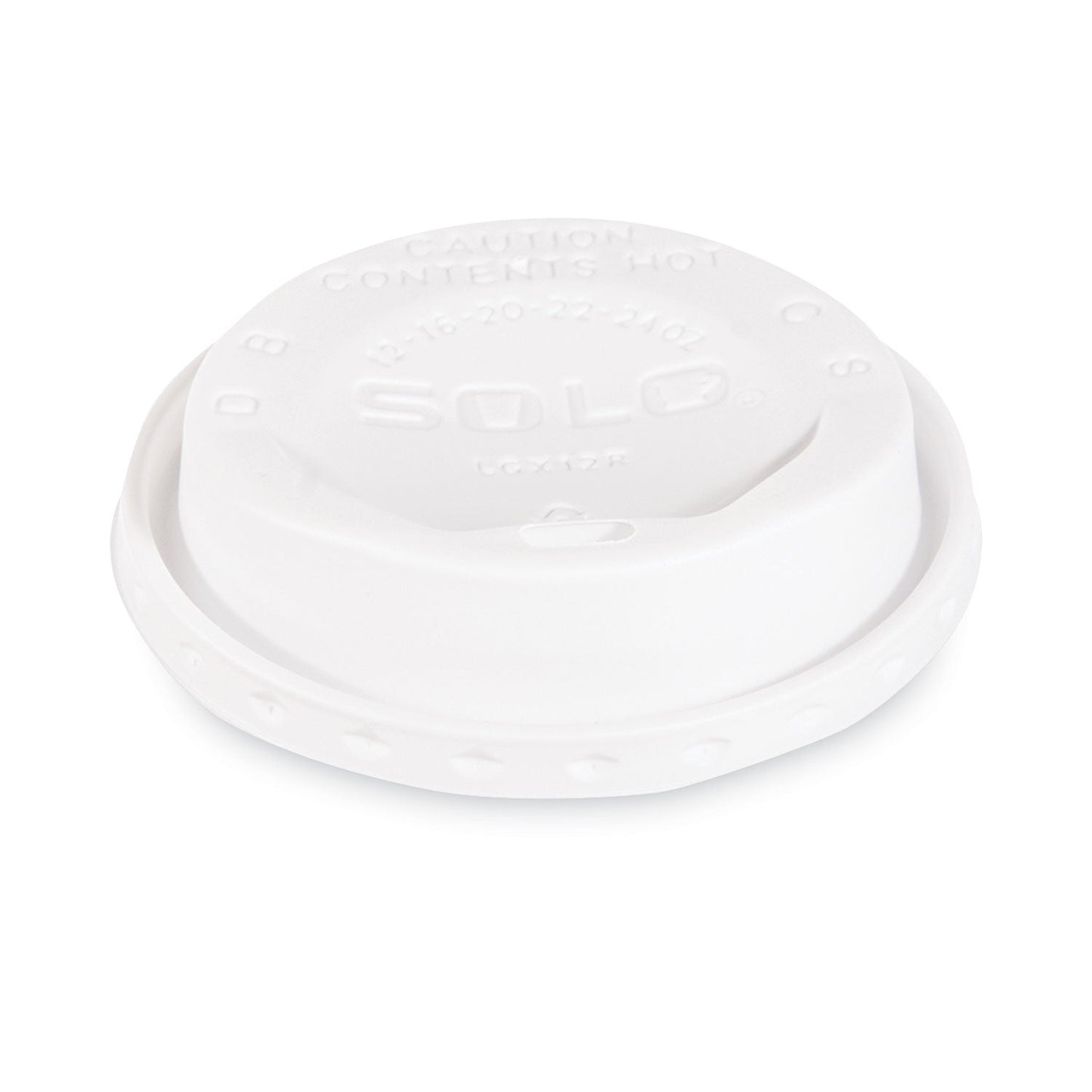 Dart Gourmet Hot Cup Lids, For Trophy Plus Cups, Fits 12 oz to 20 oz, White, 1,500/Carton