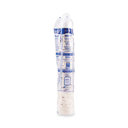 Dart Symphony Paper Cold Cups, 16 oz,  White/Beige, 50/Sleeve, 20 Sleeves/Carton