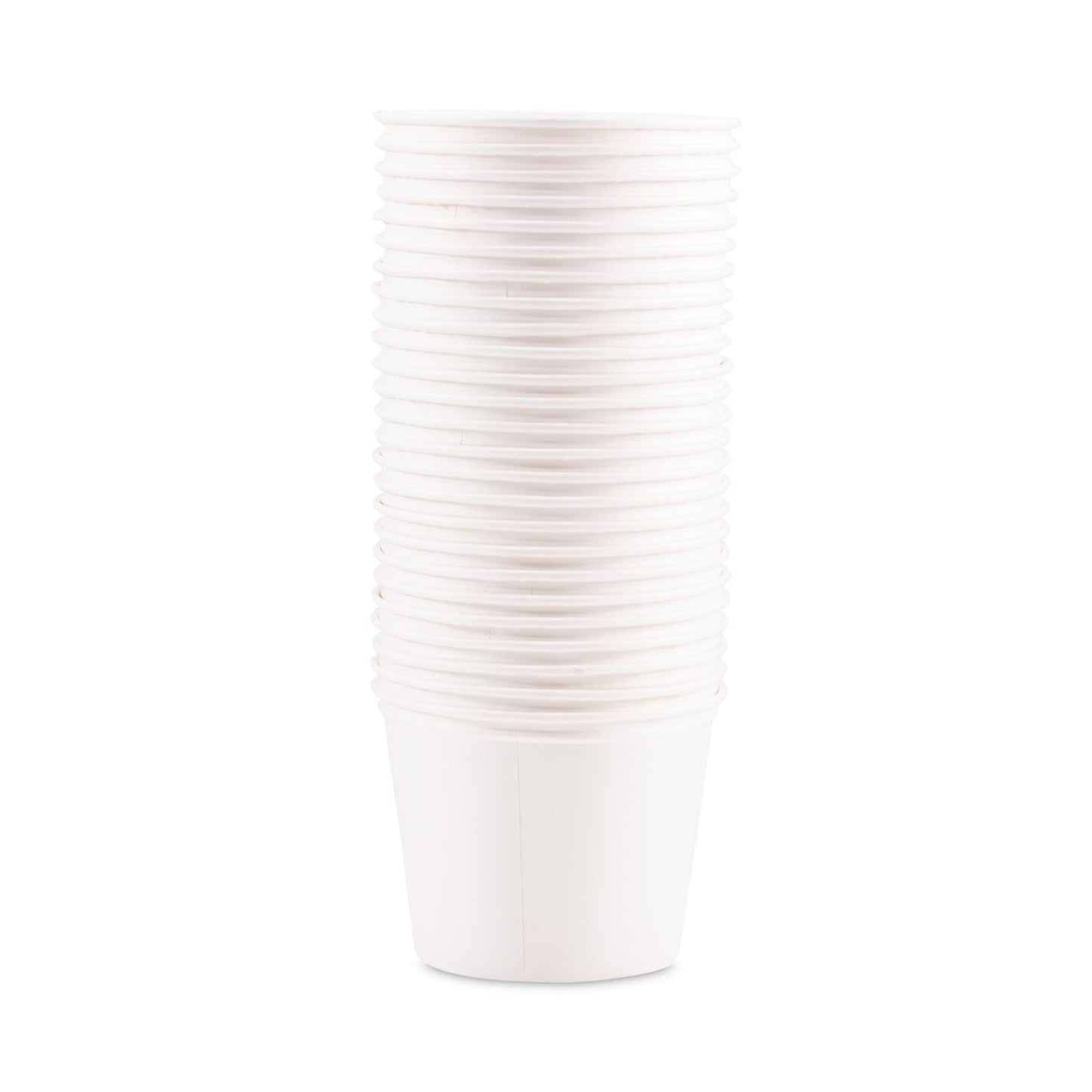 Dart Double Wrapped Paper Bucket, Unwaxed, 83oz, White, 100/Carton