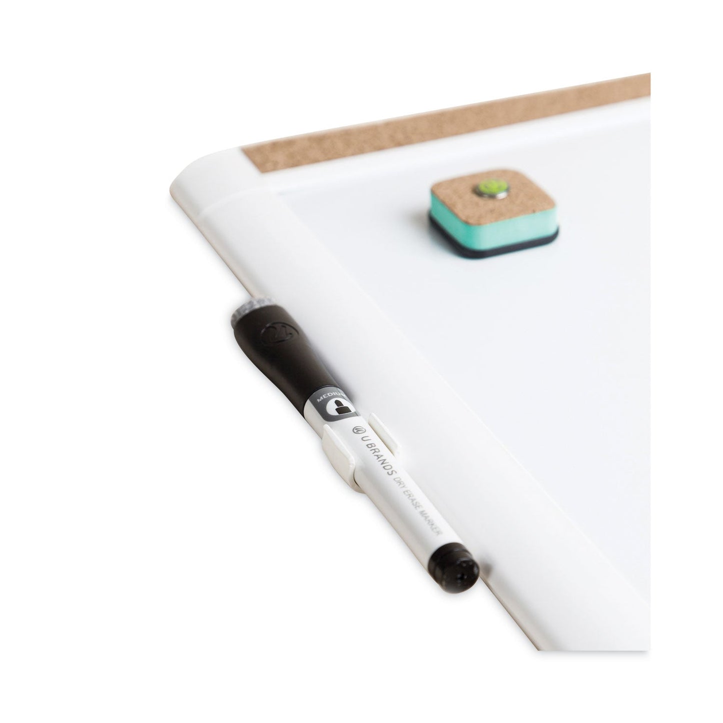 U Brands PINIT Magnetic Dry Erase Board with Plastic Frame, 20 x 16, White Surface and Frame