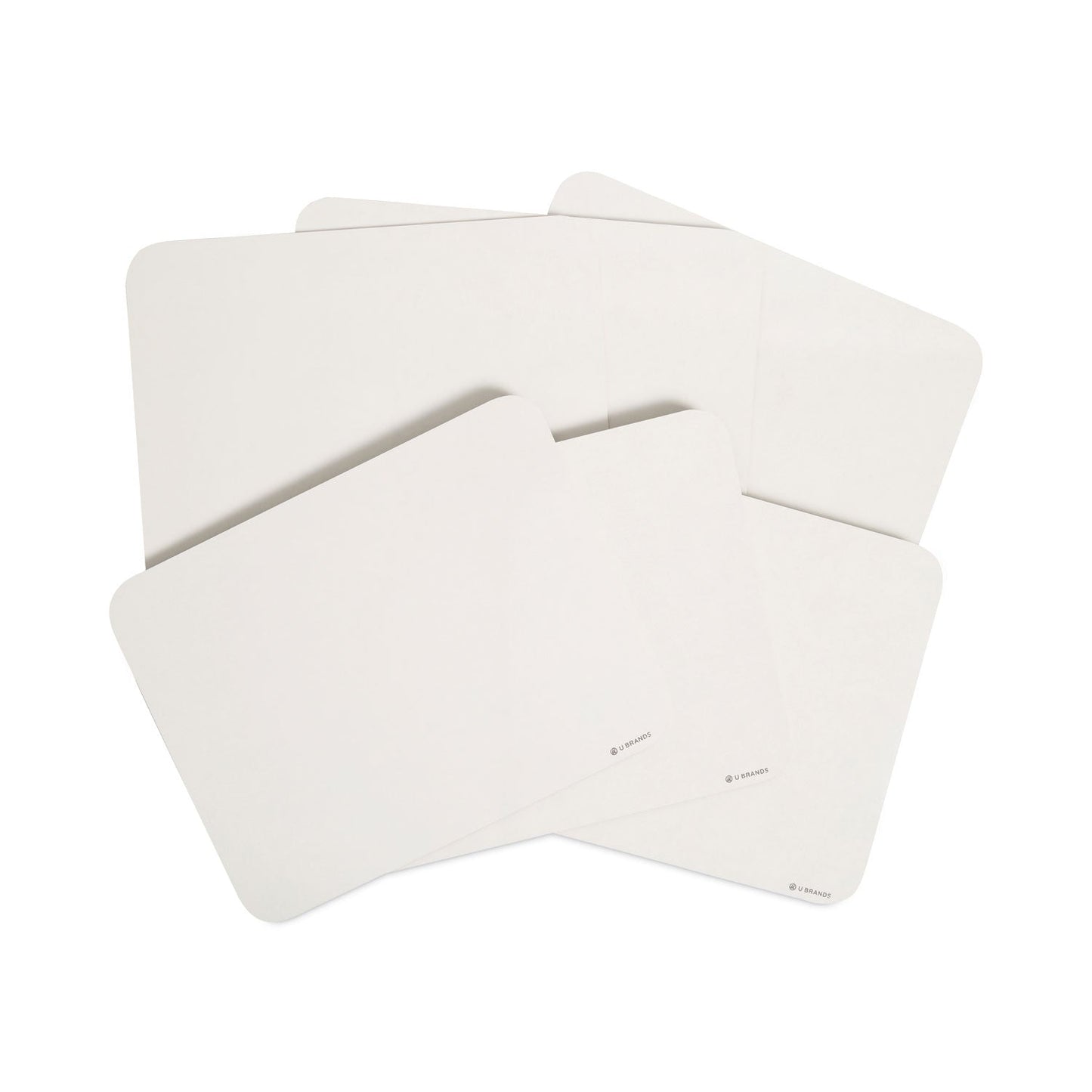 U Brands Single-Sided Dry Erase Lap Board, 12 x 9, White Surface, 6/Pack