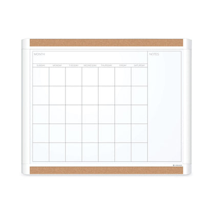 U Brands PINIT Magnetic Dry Erase Calendar with Plastic Frame, 20 x 16, White Surface and Frame