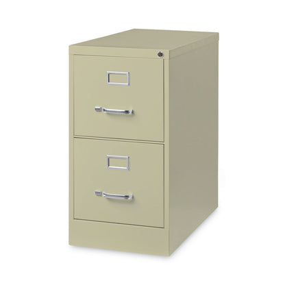Hirsh Industries Vertical Letter File Cabinet, 2 Letter-Size File Drawers, Putty, 15 x 26.5 x 28.37