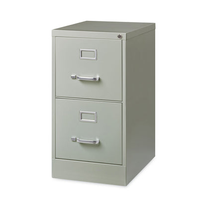 Hirsh Industries Vertical Letter File Cabinet, 2 Letter-Size File Drawers, Light Gray, 15 x 22 x 28.37