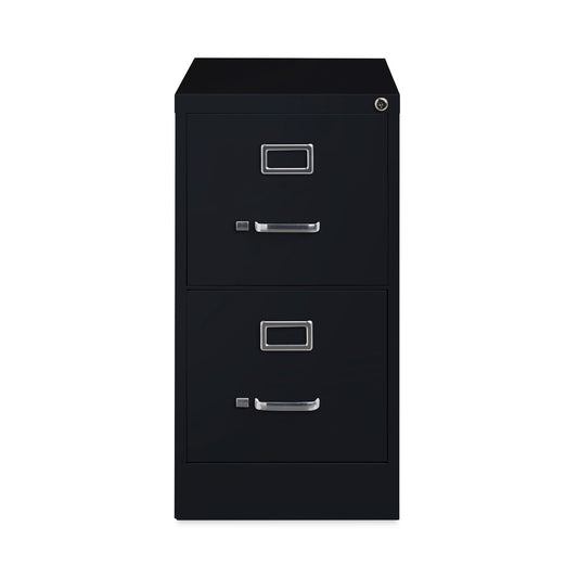 Hirsh Industries Vertical Letter File Cabinet, 2 Letter-Size File Drawers, Black, 15 x 26.5 x 28.37