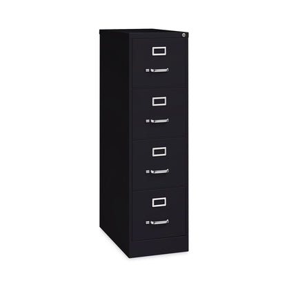 Hirsh Industries Vertical Letter File Cabinet, 4 Letter-Size File Drawers, Black, 15 x 26.5 x 52