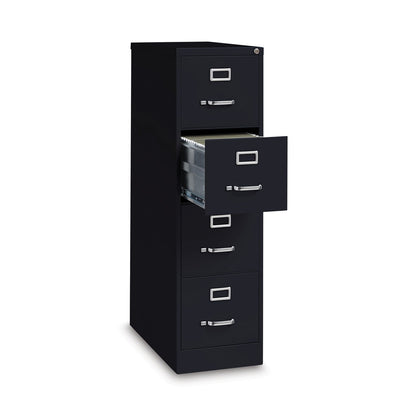 Hirsh Industries Vertical Letter File Cabinet, 4 Letter-Size File Drawers, Black, 15 x 26.5 x 52