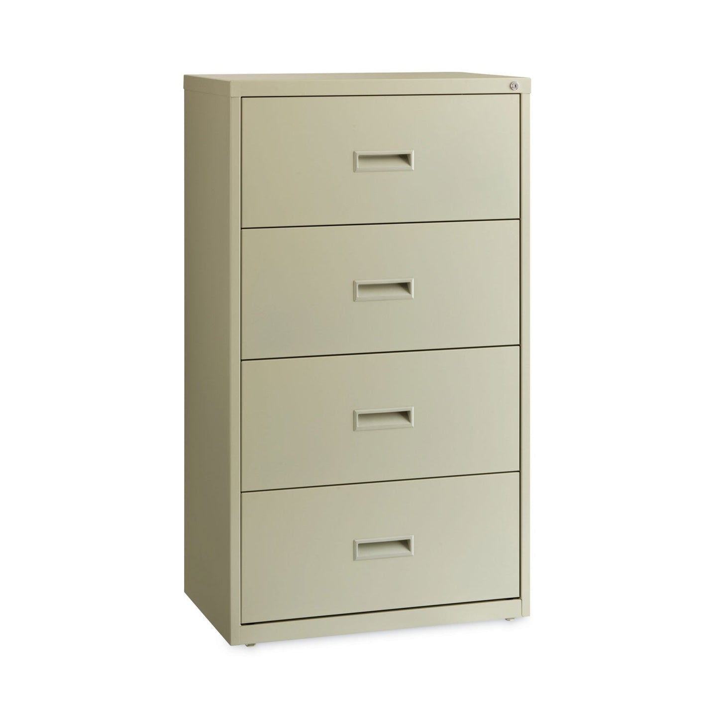 Hirsh Industries Lateral File Cabinet, 4 Letter/Legal/A4-Size File Drawers, Putty, 30 x 18.62 x 52.5
