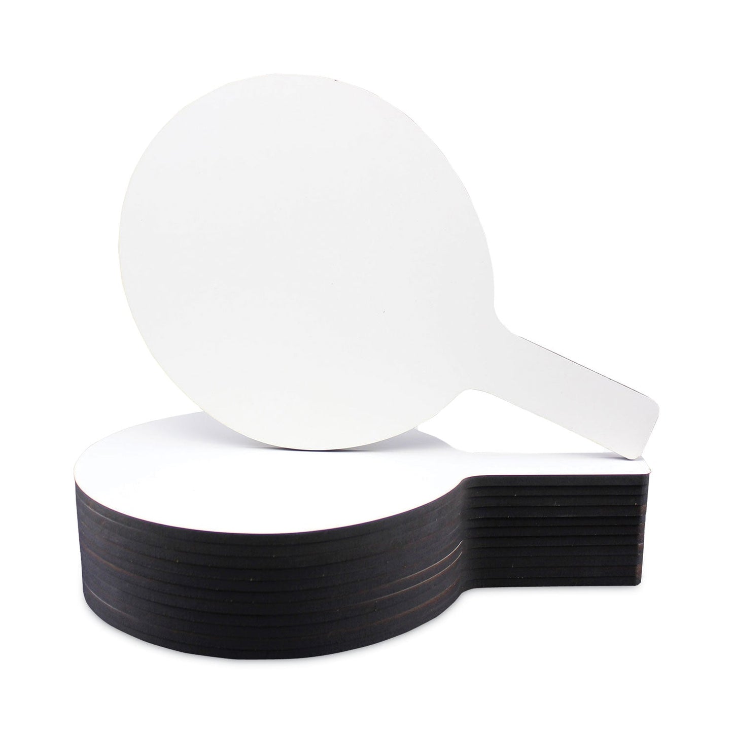 Flipside Dry Erase Paddle, 12 x 7, White, 12/Pack