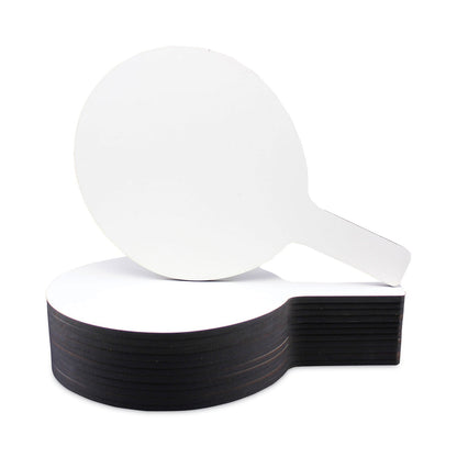 Flipside Dry Erase Paddle, 12 x 7, White, 12/Pack