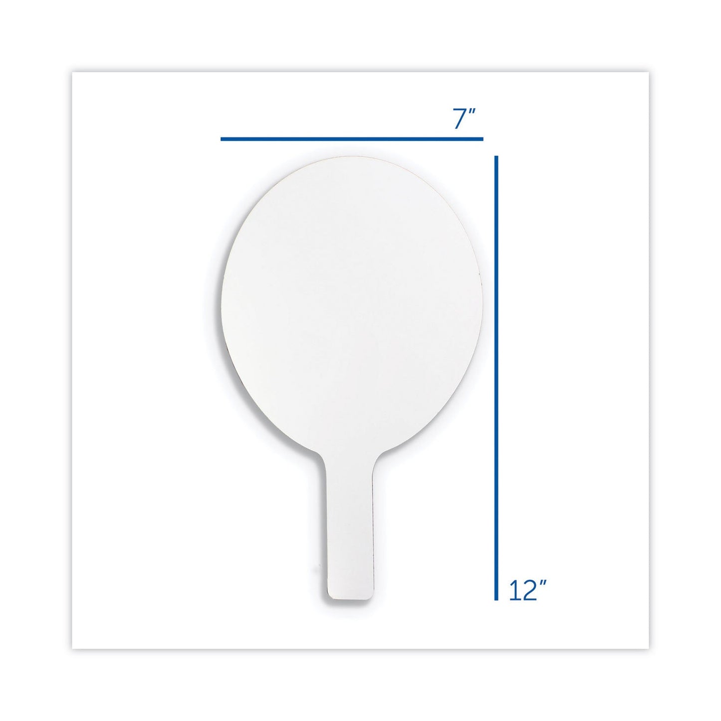 Flipside Dry Erase Paddle, 12 x 7, White, 12/Pack