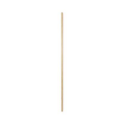 Boardwalk Threaded End Broom Handle, Lacquered Hardwood, 0.94" dia x 54", Natural