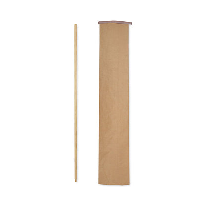 Boardwalk Threaded End Broom Handle, Lacquered Hardwood, 0.94" dia x 54", Natural