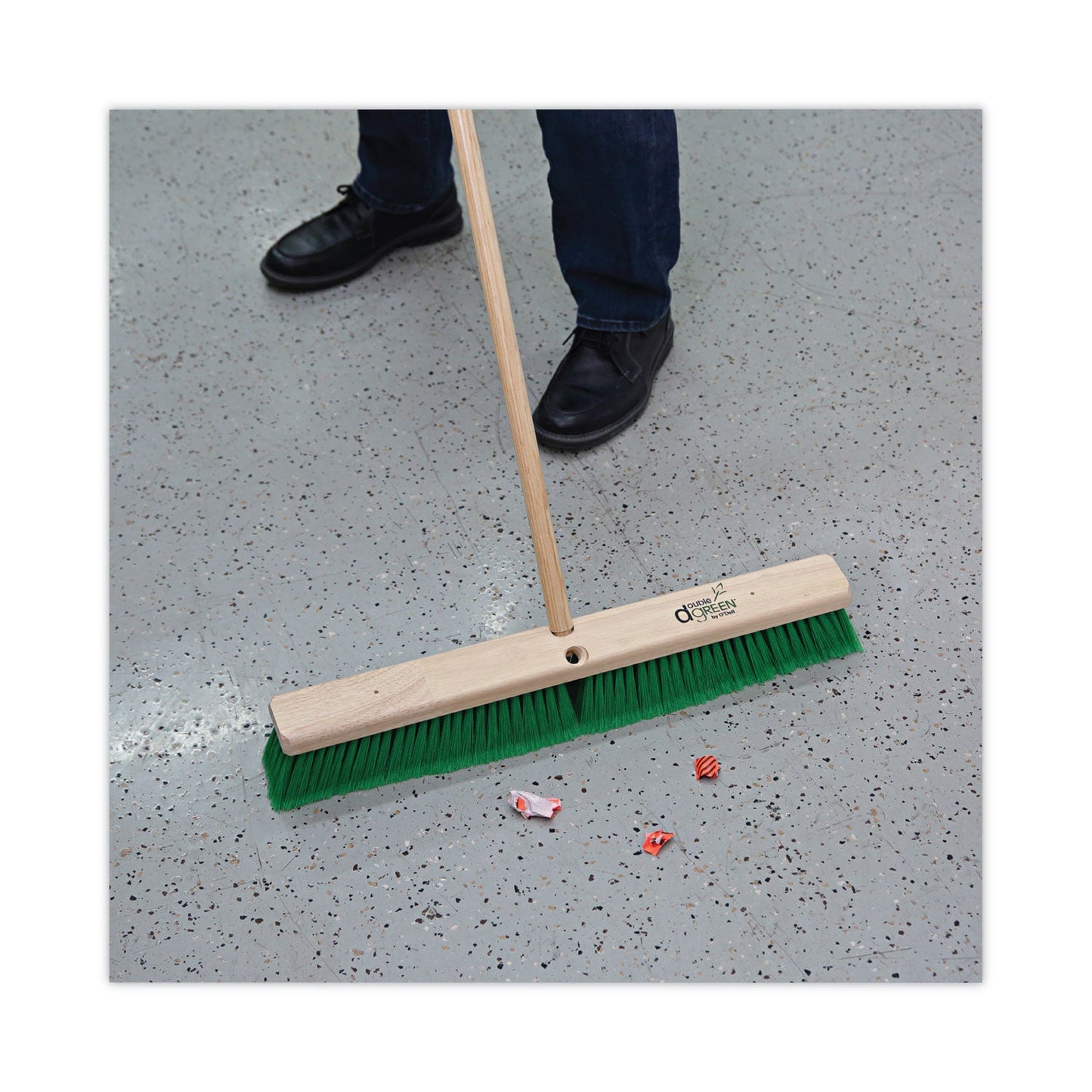 Boardwalk Threaded End Broom Handle, Lacquered Wood, 0.94" dia x 60", Natural
