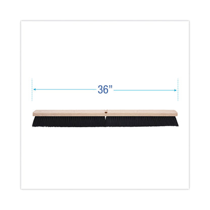 Boardwalk Floor Brush Head, 3" Black Polypropylene Bristles, 36" Brush