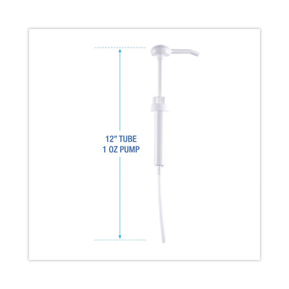 Boardwalk Siphon Pump, 1 oz/Pump, For 1 gal Bottles, Plastic, 12" Tube, White