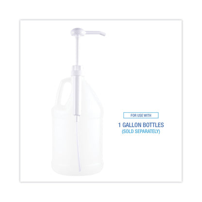 Boardwalk Siphon Pump, 1 oz/Pump, For 1 gal Bottles, Plastic, 12" Tube, White