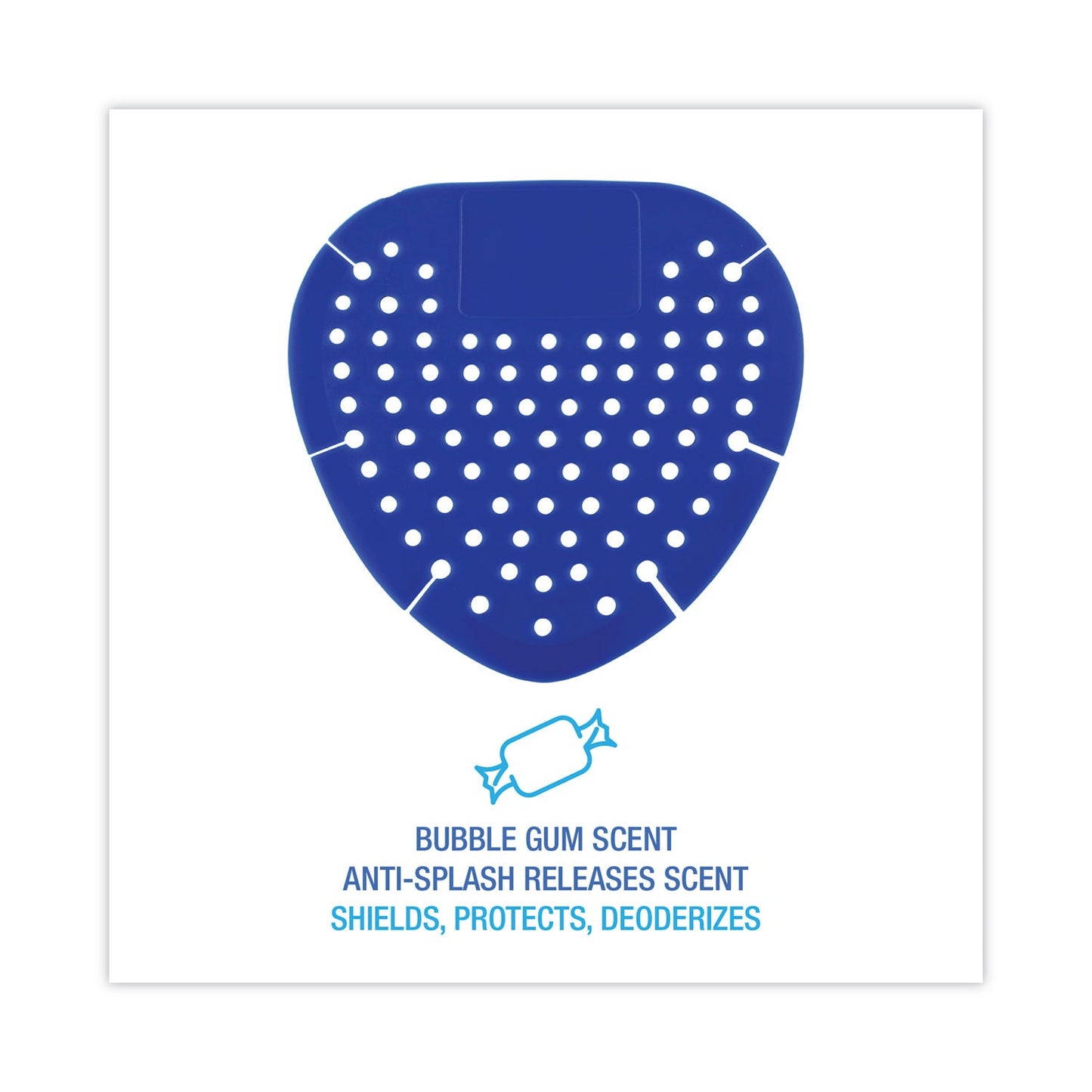 Boardwalk Urinal Screen, Bubblegum Scent, 3.5 oz, Blue, Dozen