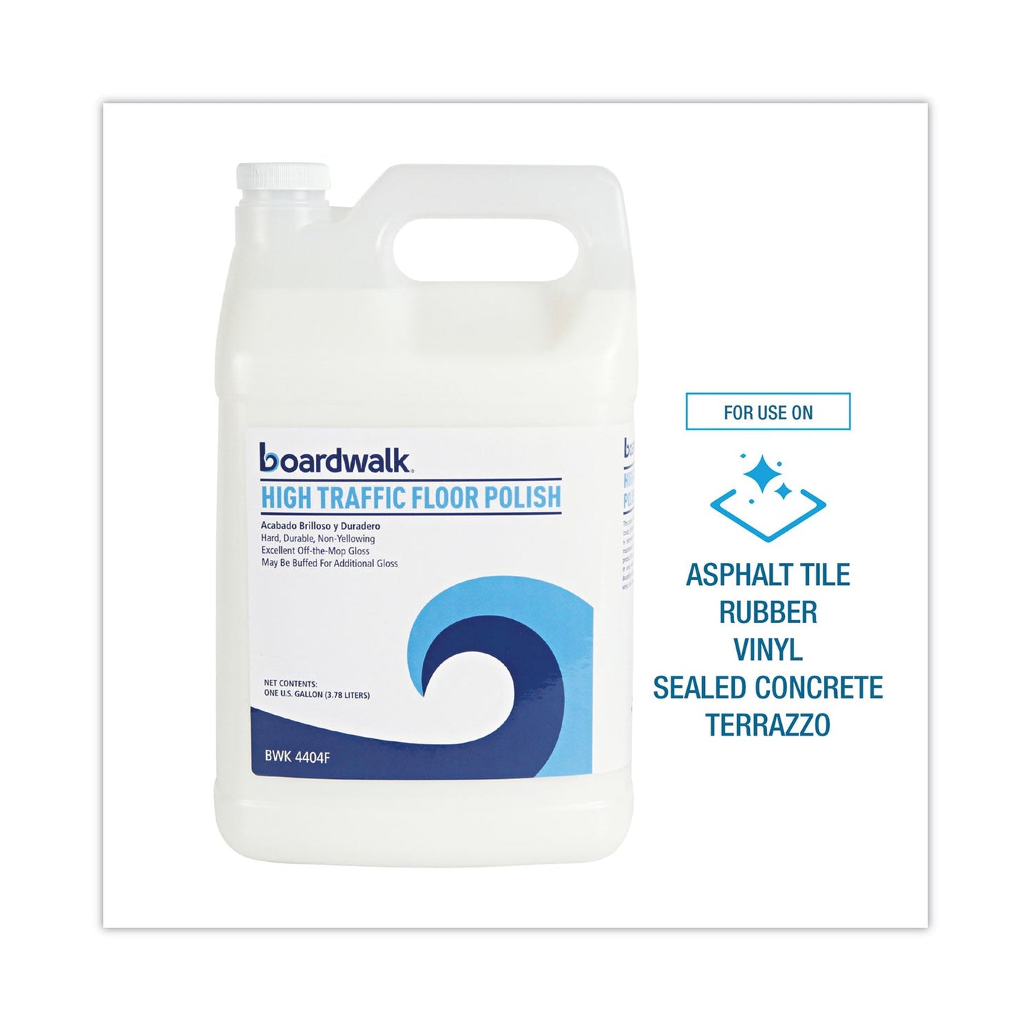 Boardwalk High Traffic Floor Polish, 1 gal Bottle