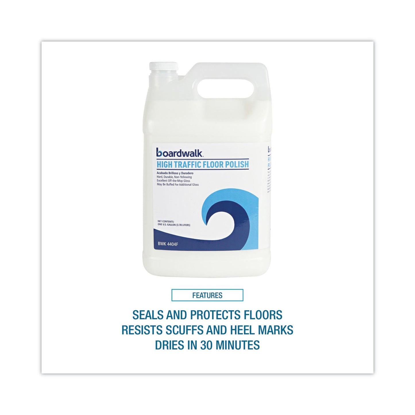 Boardwalk High Traffic Floor Polish, 1 gal Bottle