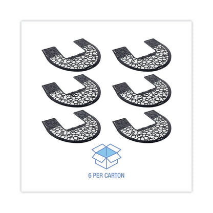 Boardwalk Commode Mat 2.0, Rubber, 22.88 x 22, Black/White, 6/Carton