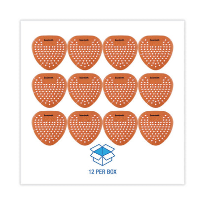 Boardwalk Gem Urinal Screens, Mango Scent, Orange, 12/Box
