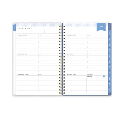 Blue Sky Day Designer Climbing Floral Blush Create-Your-Own Cover Weekly/Monthly Planner, 8 x 5, 12-Month (July-June): 2022-2023