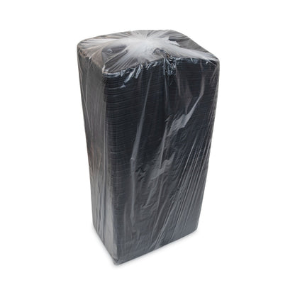 Pactiv Evergreen Supermarket Tray, #4D1, 9.5 x 7 x 1.25, Black, Foam, 500/Carton