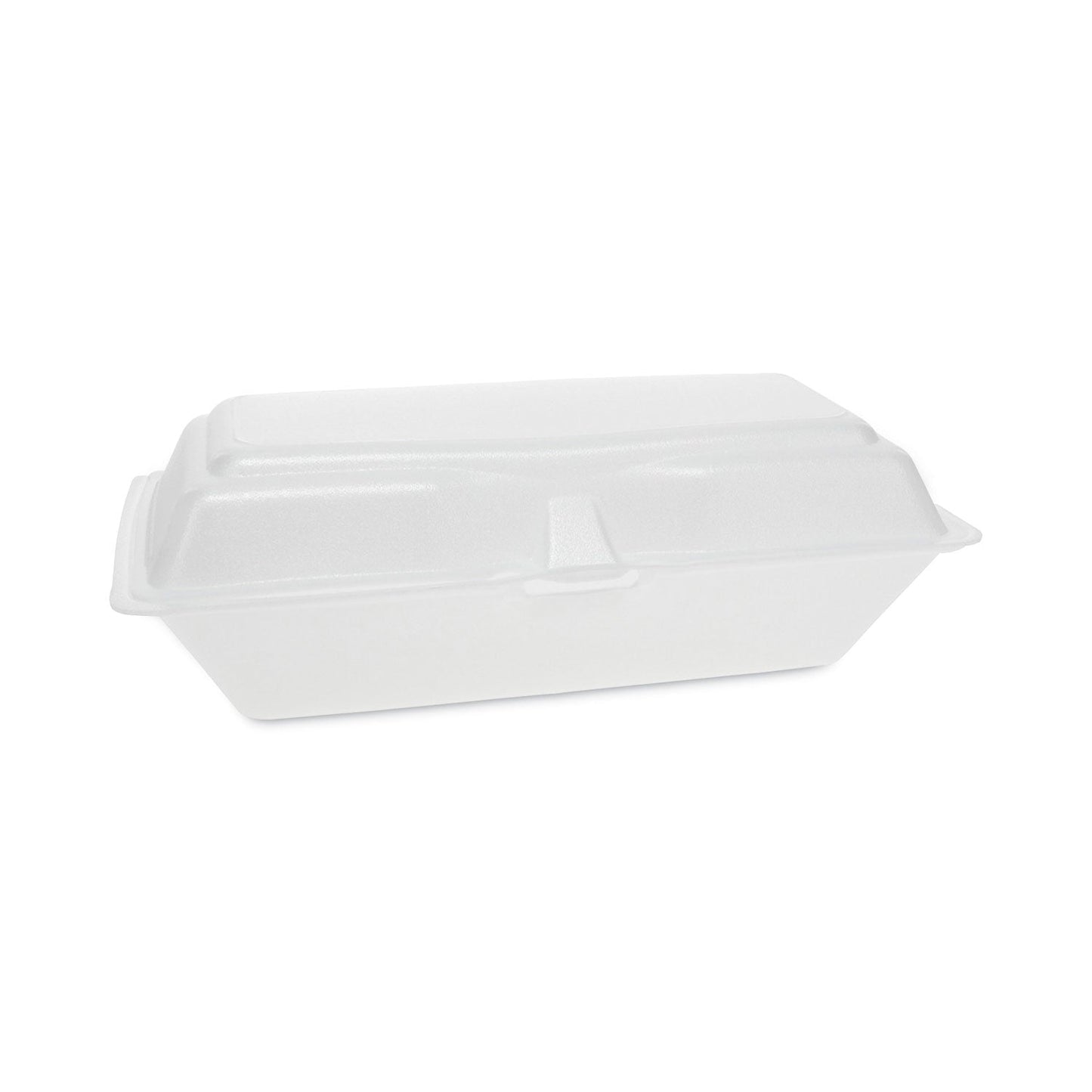 Pactiv Evergreen Foam Hinged Lid Containers, Single Tab Lock Hoagie, 9.75 x 5 x 3.25, White, 560/Carton