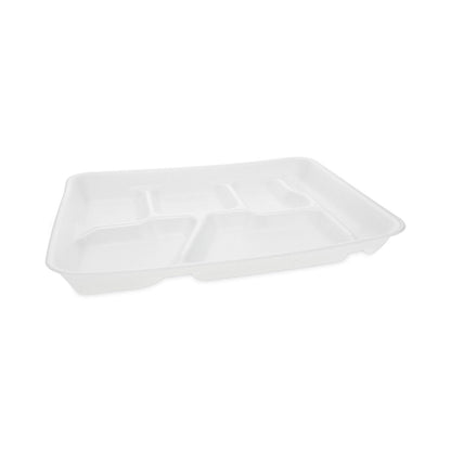 Pactiv Evergreen Foam School Trays, 6-Compartment, 8.5 x 11.5 x 1.25, White, 500/Carton
